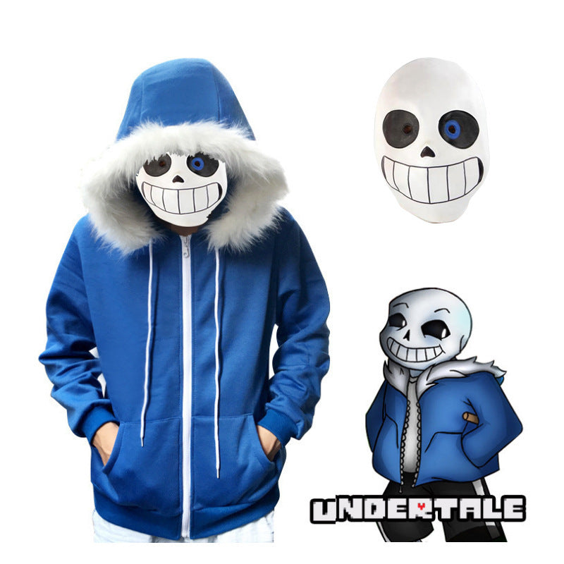 Halloween Costume Cosplay Undertale Sans Skeleton Cosplay Hoodie Mask Wholesale