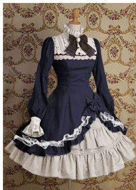 Maid COS costume anime little sister simple fashion pleated design anime women's clothing medieval COS costume maid costume