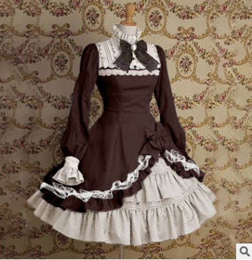 Maid COS costume anime little sister simple fashion pleated design anime women's clothing medieval COS costume maid costume