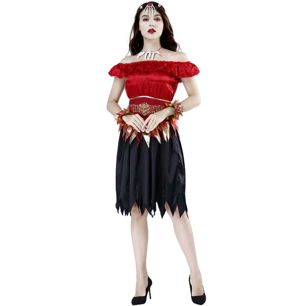 M-XL Zombie Vampire Lady Halloween Costume