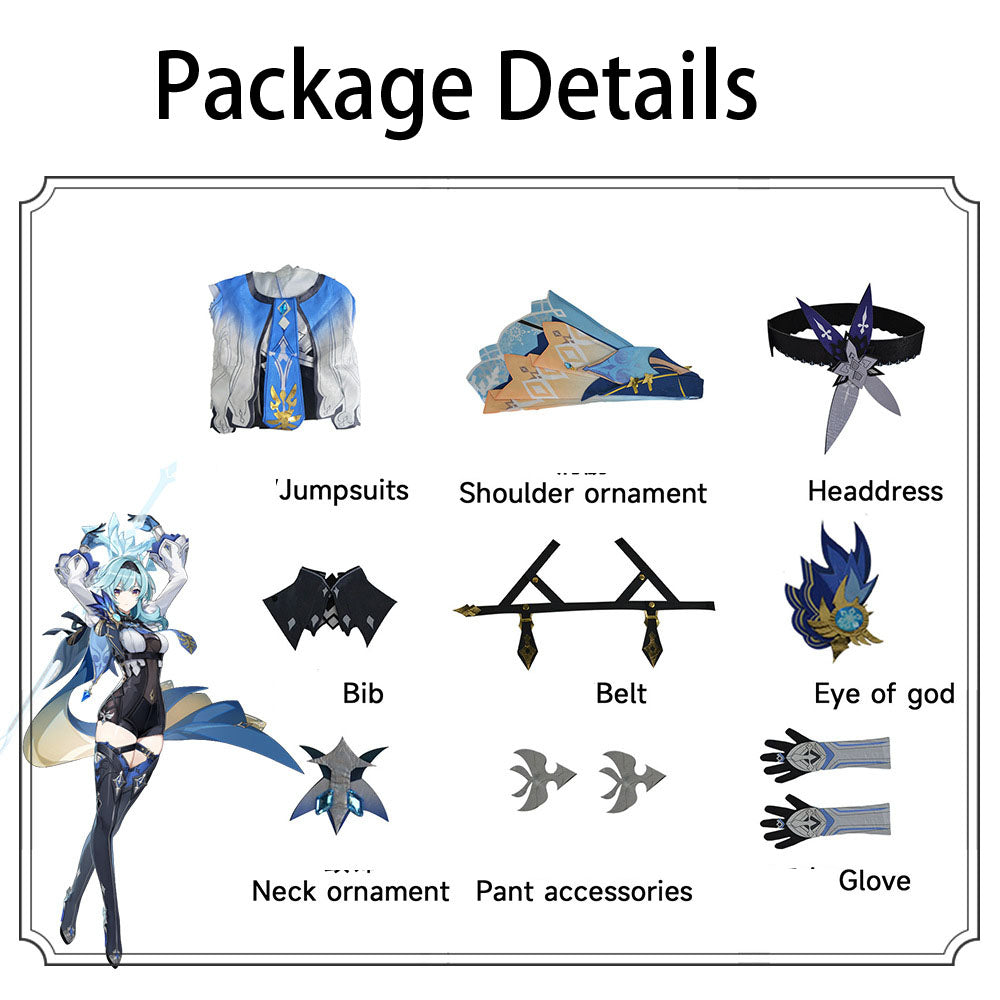 Genshin Impact cos costume anime game animation costume Eula Lawrence aristocrat Eula Youra cosplay female