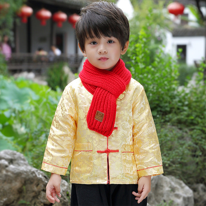 Boy's Hanfu autumn long sleeve children's Tang costume suit Chinese style original costume costume classic master clothes children's clothing