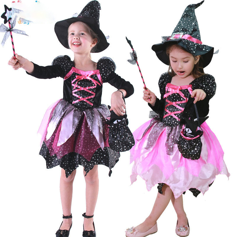 Halloween Children costume clothing with lights cosplay dress up masquerade costume Snowyprincess performance costume