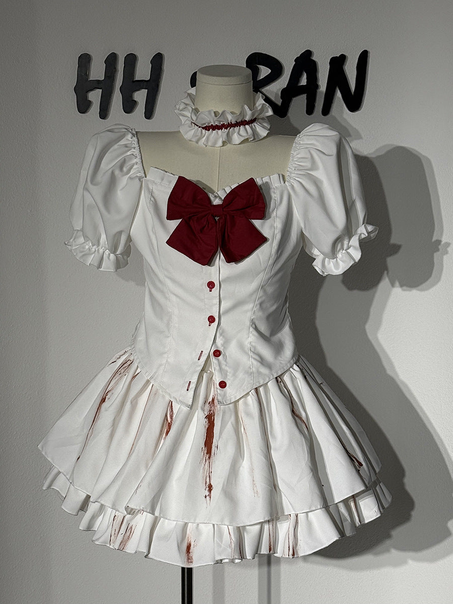 Halloween Costume Adult Horror Bloody Doll Gothic Zombie Outfit Women's Zombie Costume