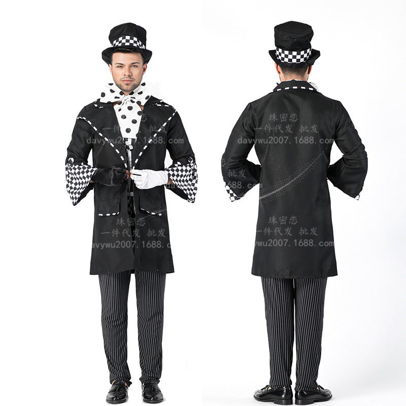 Halloween Zombie Bride Skeleton Costume Party Cosplay Wizard Men Women Couple Chaplin Role Play Costume