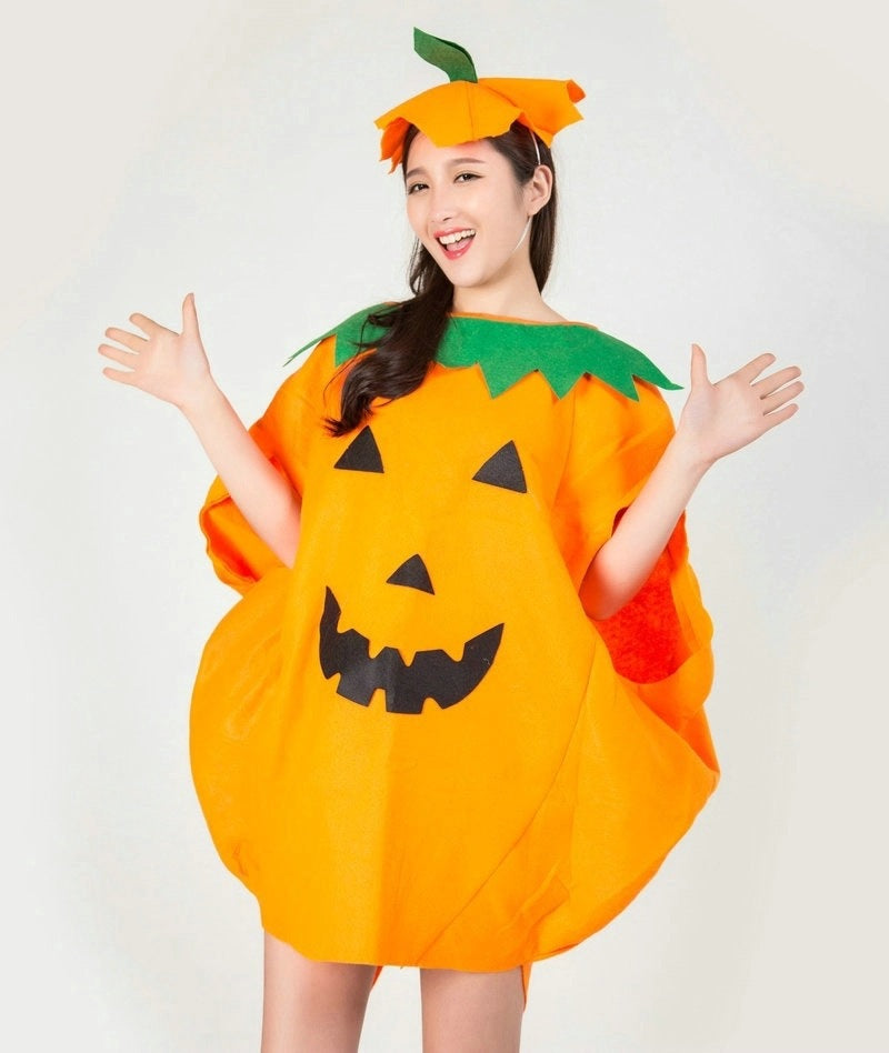 Halloween pumpkin costume pumpkin bag masquerade costume adult and children pumpkin costume pumpkin parent-child costume