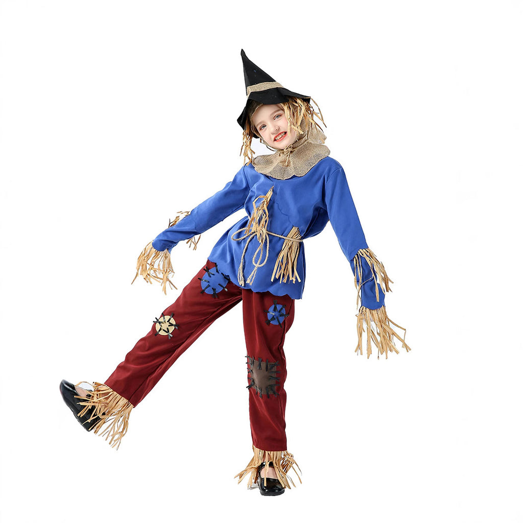 Halloween Costume Parent-Child Outfits Adult Scarecrow Cosplay Performance Costume Unisex