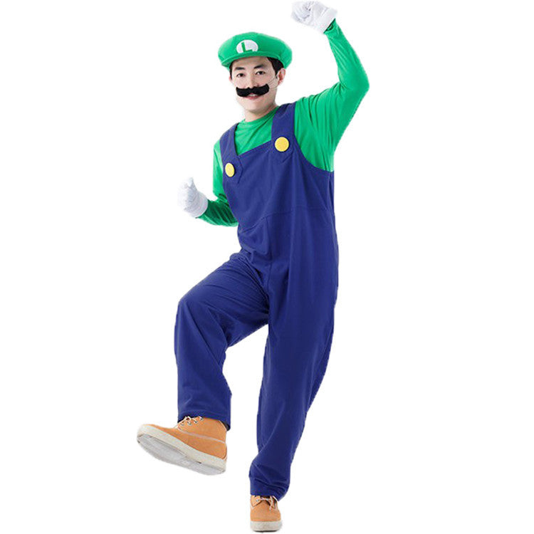 Masquerade Halloween costume bar party Super Mary costume annual party Mario clothes