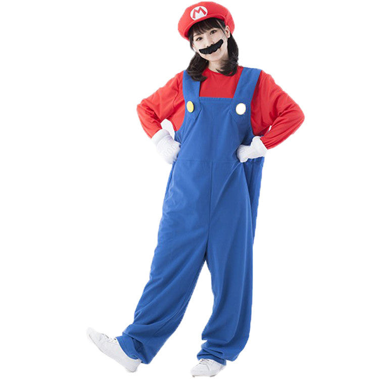 Masquerade Halloween costume bar party Super Mary costume annual party Mario clothes