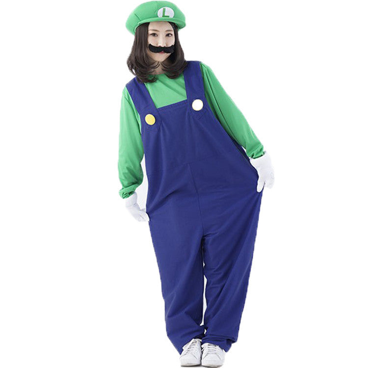 Masquerade Halloween costume bar party Super Mary costume annual party Mario clothes