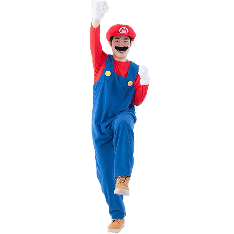 Masquerade Halloween costume bar party Super Mary costume annual party Mario clothes