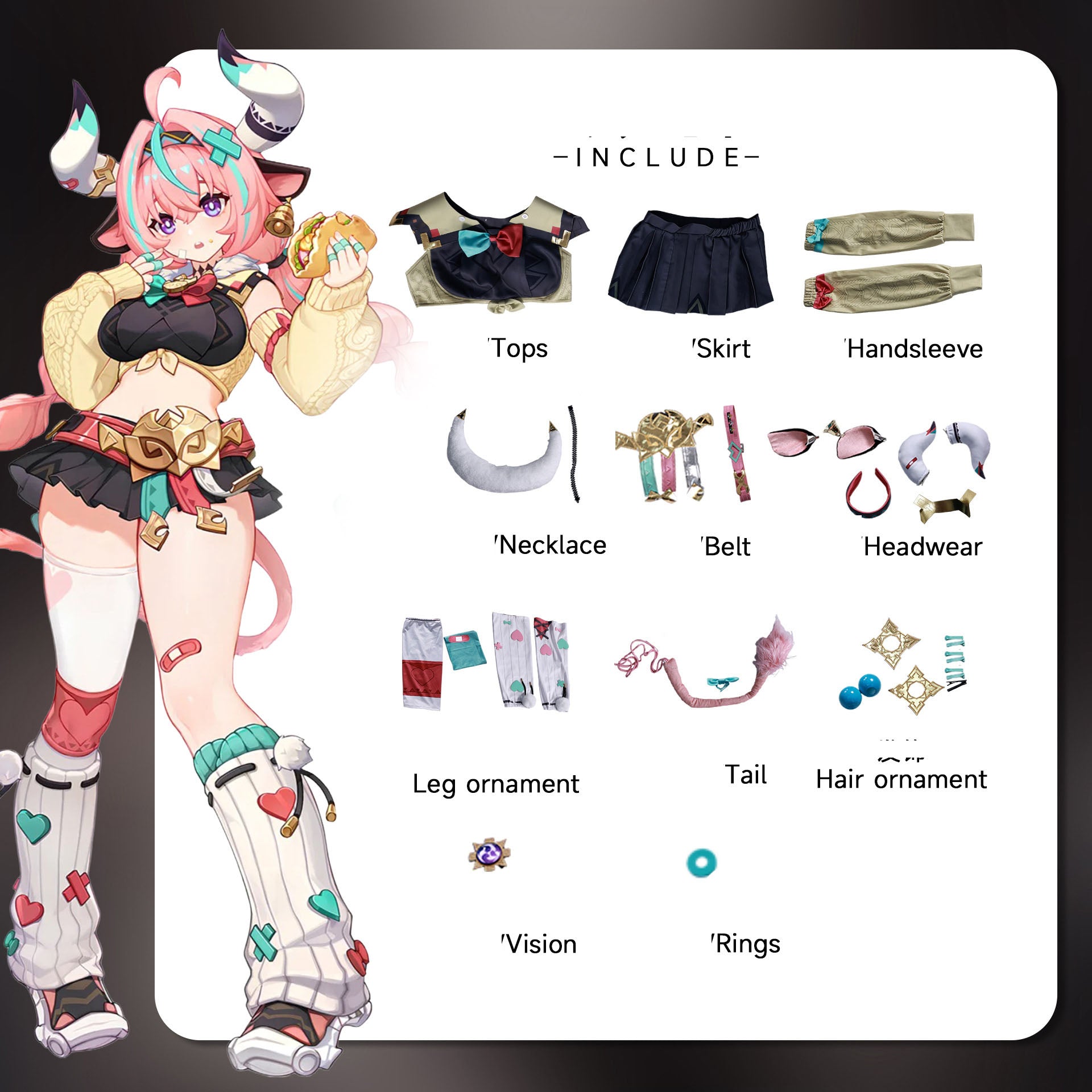 Varesa Cosplay Costume: Genshin Impact Varesa Character Role-Playing Costume