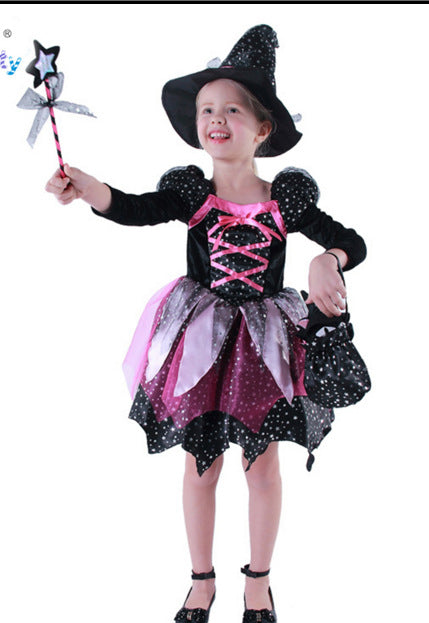 Halloween Children costume clothing with lights cosplay dress up masquerade costume Snowyprincess performance costume