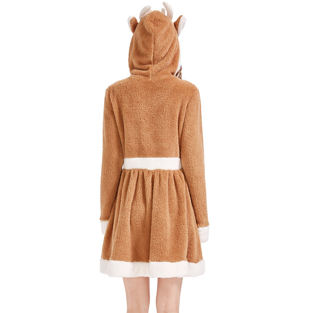 Christmas costume cosplay reindeer animal costume dress khaki elk