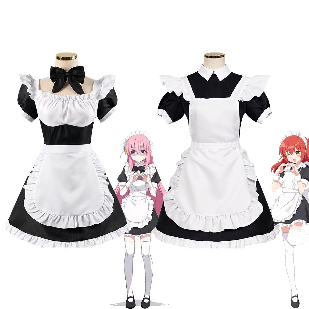Lonely rock cosplay costume, Goto Ichiro, Kita Yoritomo, maid costume, cosplay anime costume