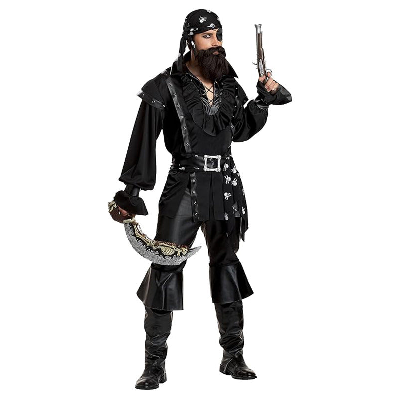 Pirate Cosplay Costume Halloween Outfit Caribbean Pirate Costume Game Uniform