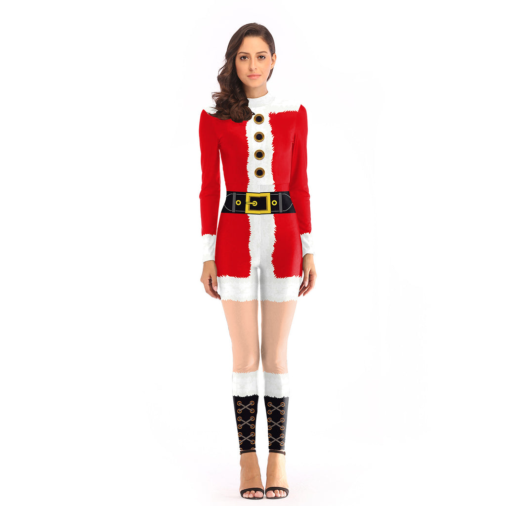 Santa Claus performance costume women's Christmas stage performance costume women