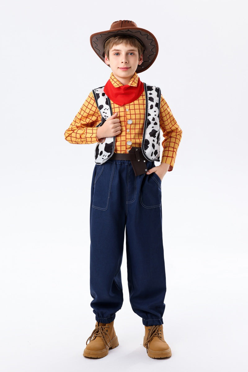 Copy of Children's Day Cosplay Woody Long Sleeve S Toy Story Character Stage Performance Costume