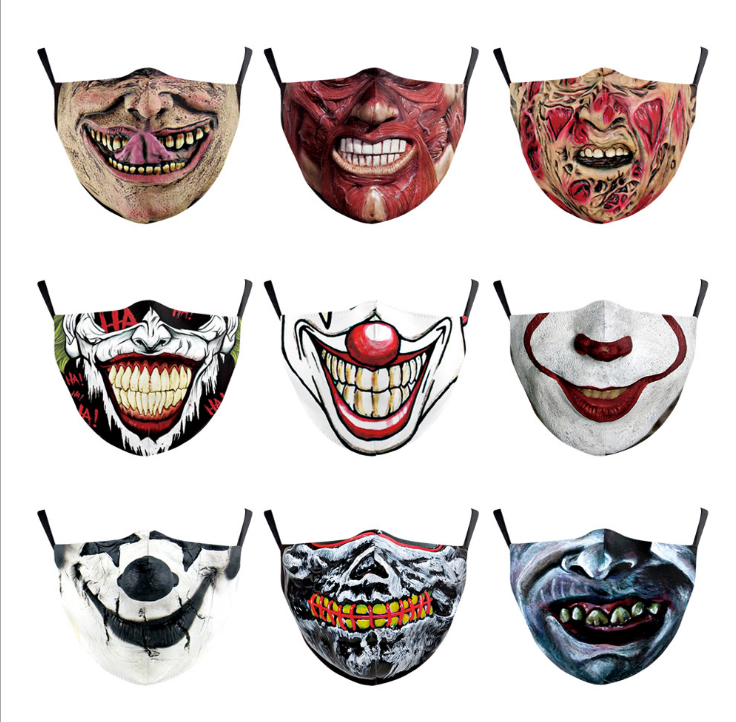 3D Halloween horror style mask