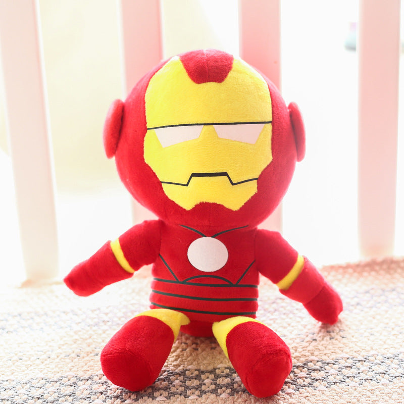 Avengers doll hero plush toy prize claw doll Spider-Man Iron Man Captain America doll