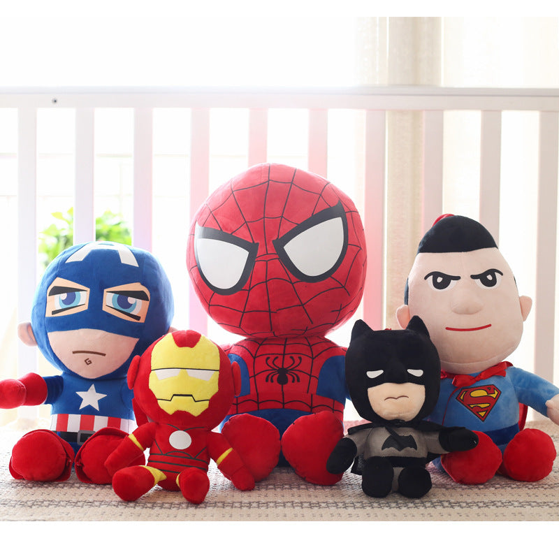 Avengers doll hero plush toy prize claw doll Spider-Man Iron Man Captain America doll