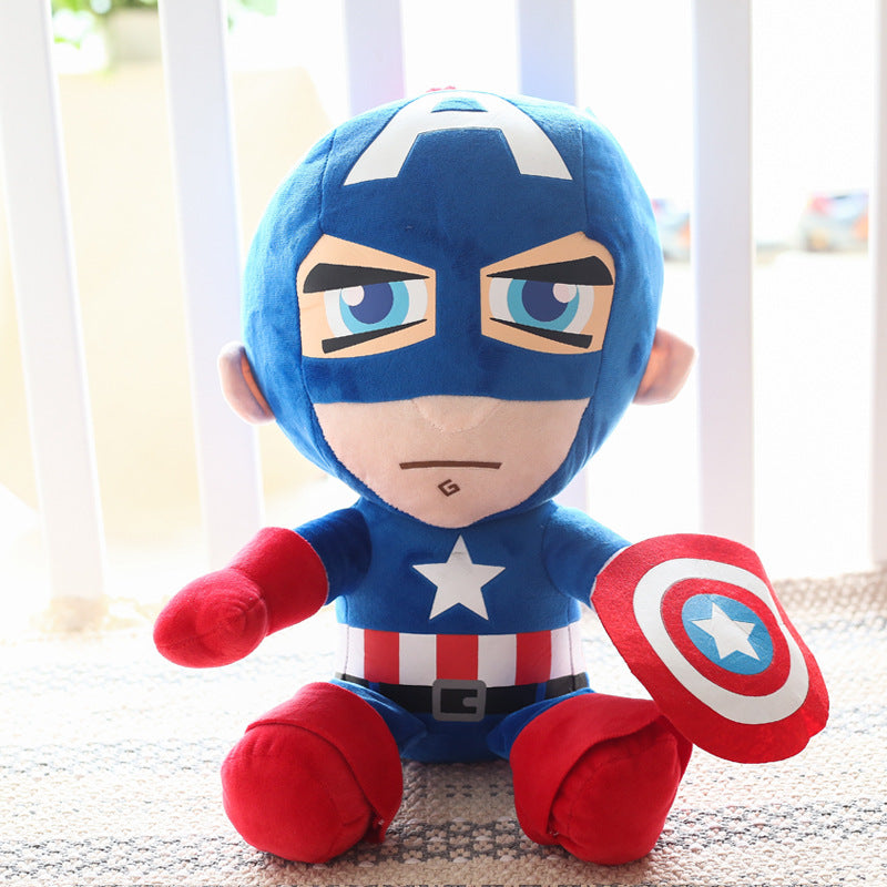 Avengers doll hero plush toy prize claw doll Spider-Man Iron Man Captain America doll