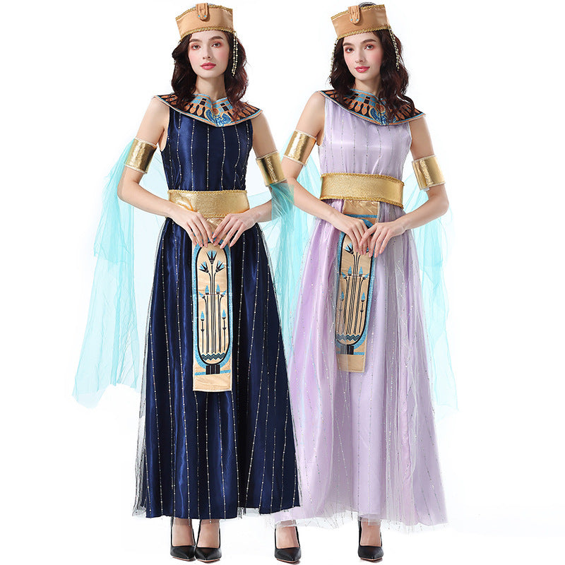 Halloween Costume Ancient Egyptian Queen Roman Mythology Character Veil Costume for Women