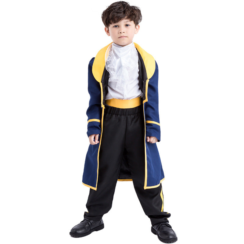 New Pixel children's Prince King costume boy parent-child Halloween costume European and American anime role-playing costume