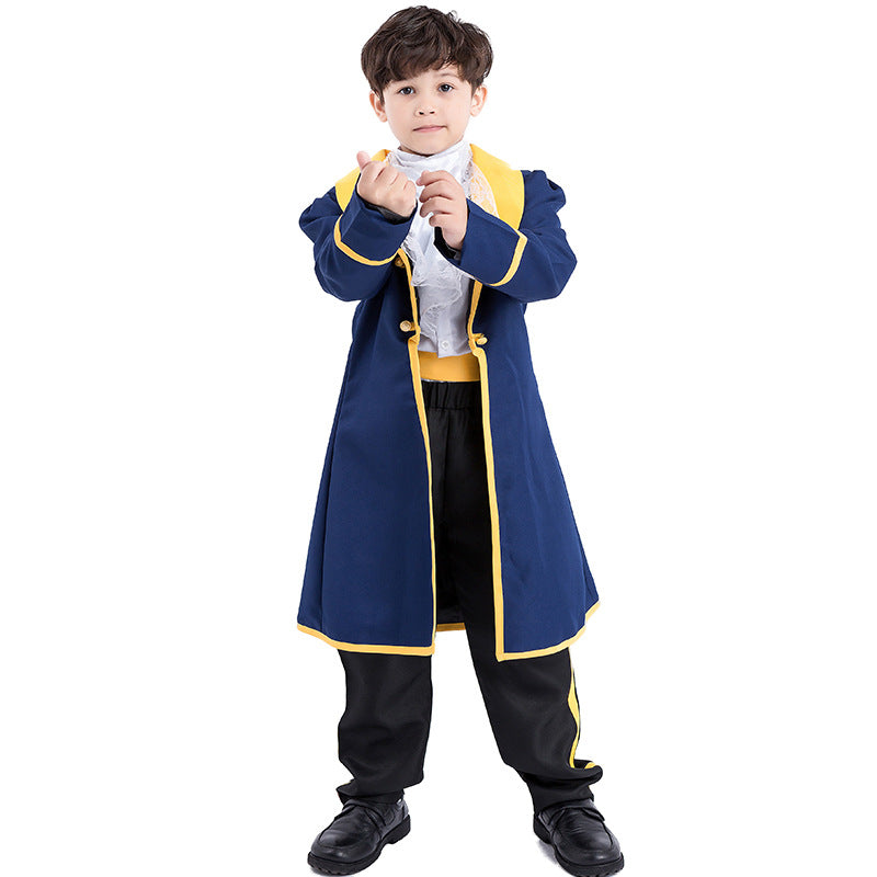 New Pixel children's Prince King costume boy parent-child Halloween costume European and American anime role-playing costume