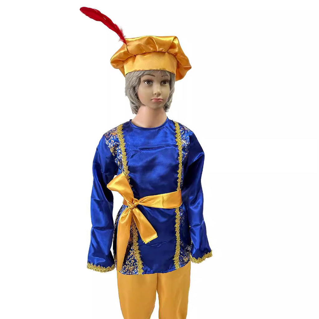 Halloween Cosplay Costume Arabic Masquerade Indian Aladdin Prince Costume Children's Performance Outfit