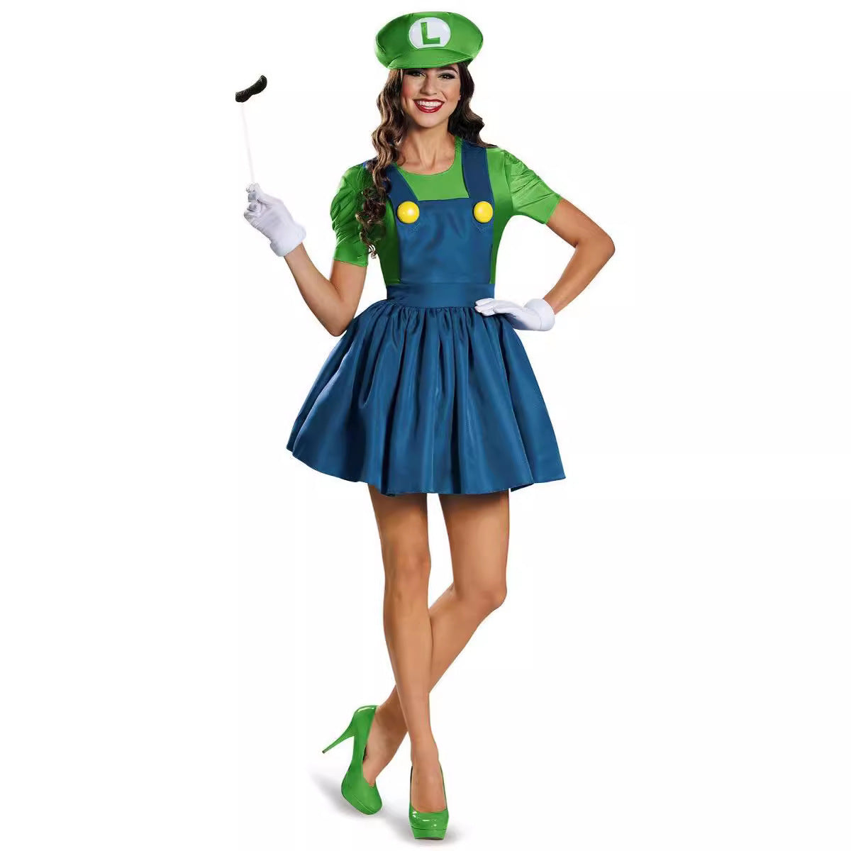 Halloween Super Mario Costume Game Mario Outfit Overalls Cosplay Plumber Costume