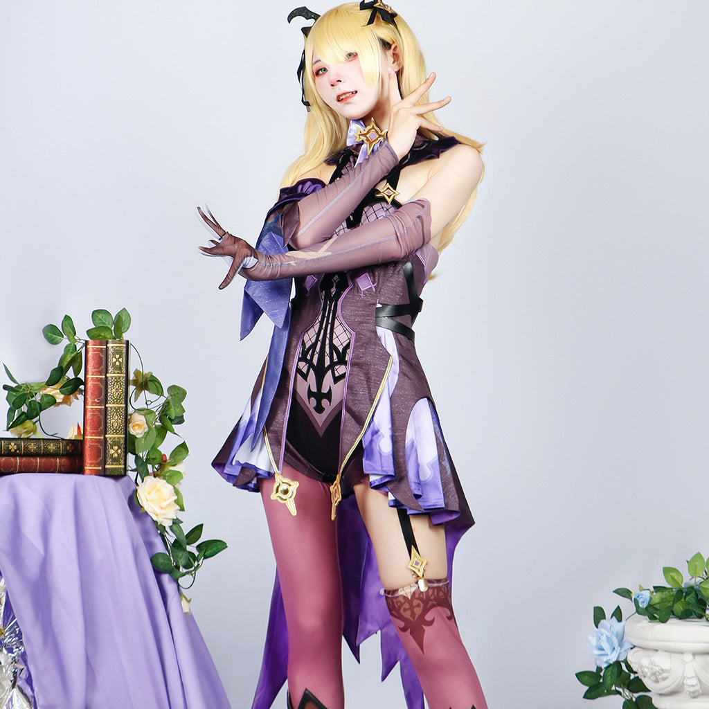 Anime Genshin Impact fischer cos clothes crime breaking royal daughter original skin cospaly game animation full set of clothes