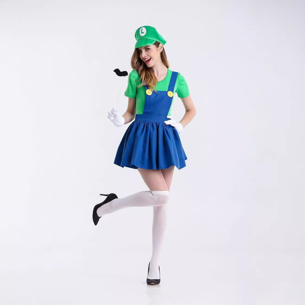 Mario Anime Game Costume Role Play Super Mario Halloween Costume Cosplay Outfit
