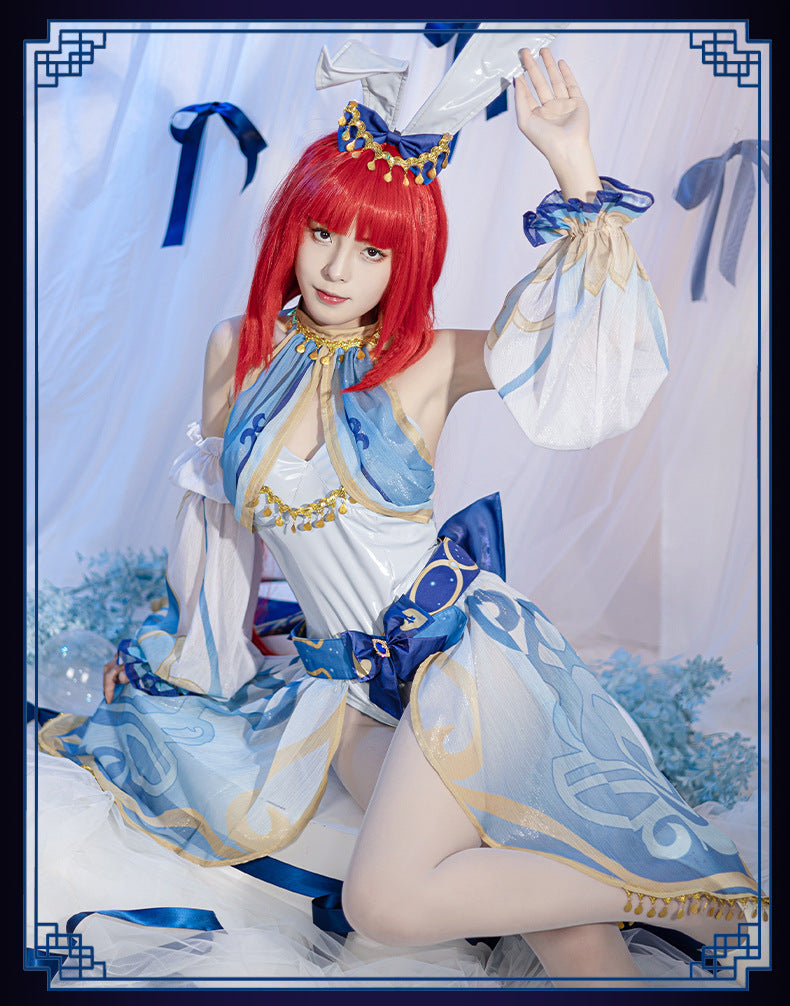 Genshin Impact Nilu Cos Costume Lotus Light Dance Feast Cosplay Costume Female Western Region Dancer Complete Set
