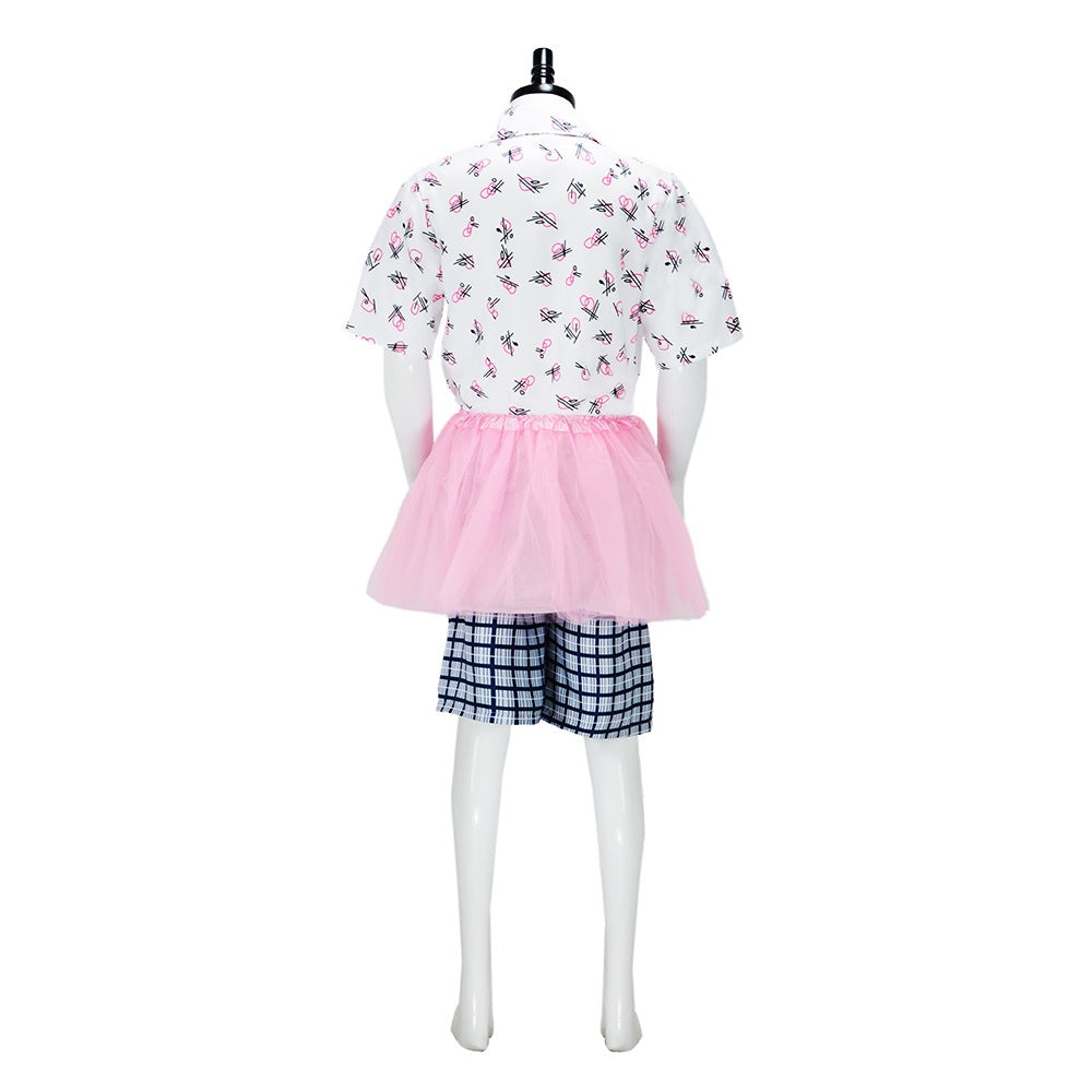Detective Plane Head cosplay costume Ace Ventura pink dress full set cosplay costume Halloween costume