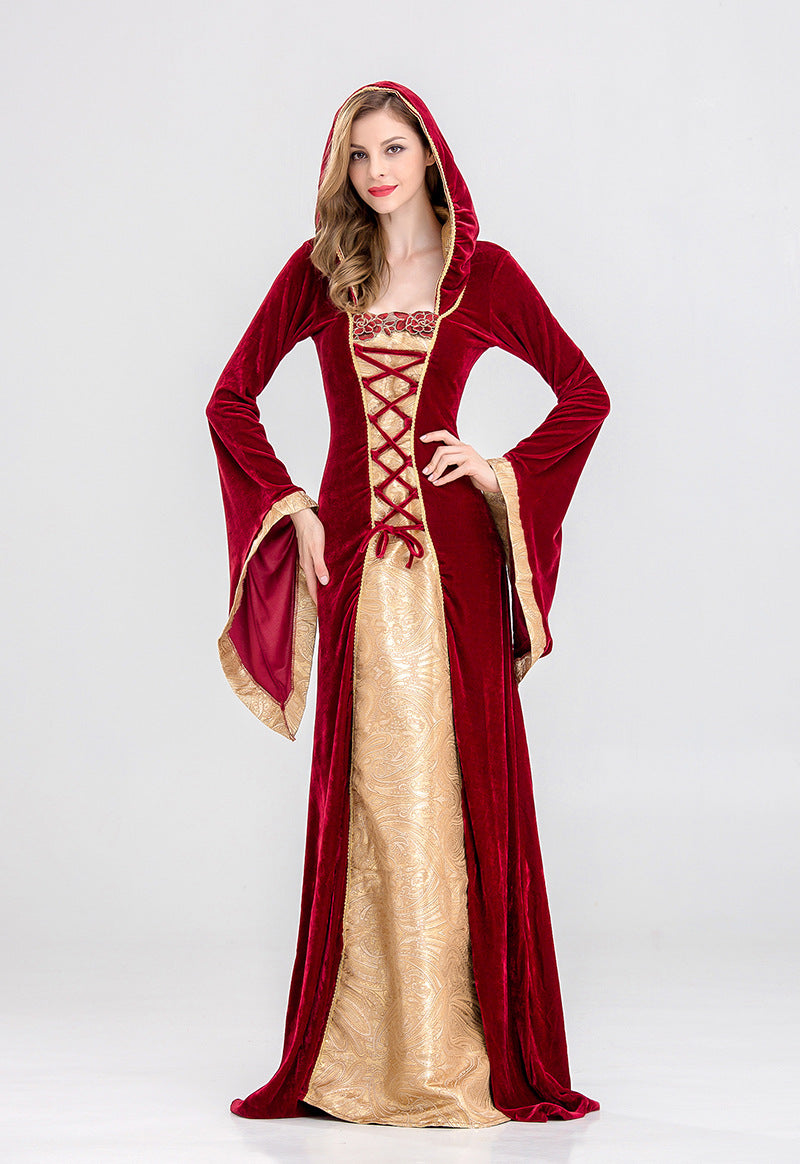 Vintage Court Costume, Kids & Adult Halloween Witch Vampire Cosplay Costume, Theater Wear