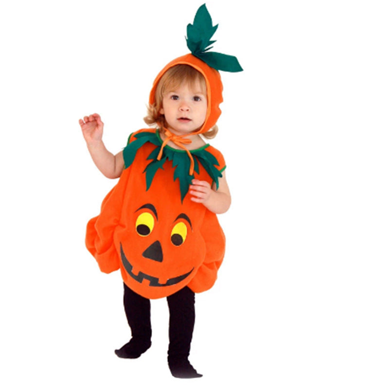 Children's Halloween Pumpkin Costume Baby Outfit Cosplay Cute Pumpkin Baby Costume