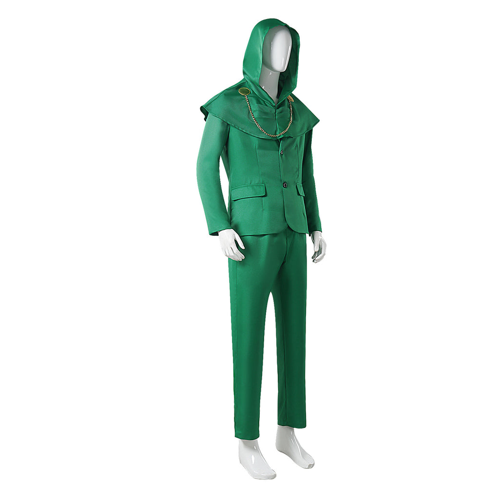 Avengers 5 Cos Doctor Doom Green Hooded Cape Cosplay Marvel Movie Halloween Costume