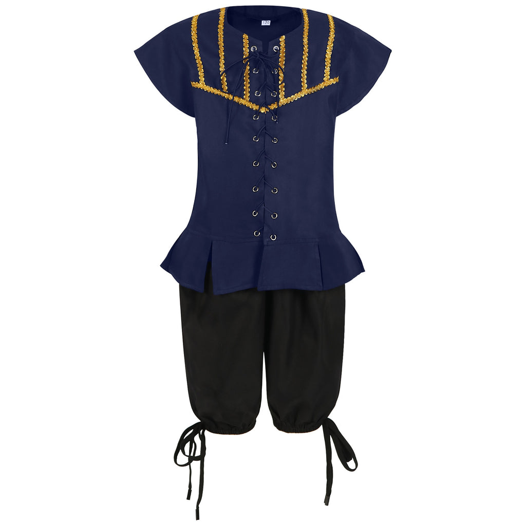 Halloween costume party cosplay Halloween children's pirate costume Caribbean pirate performance costume
