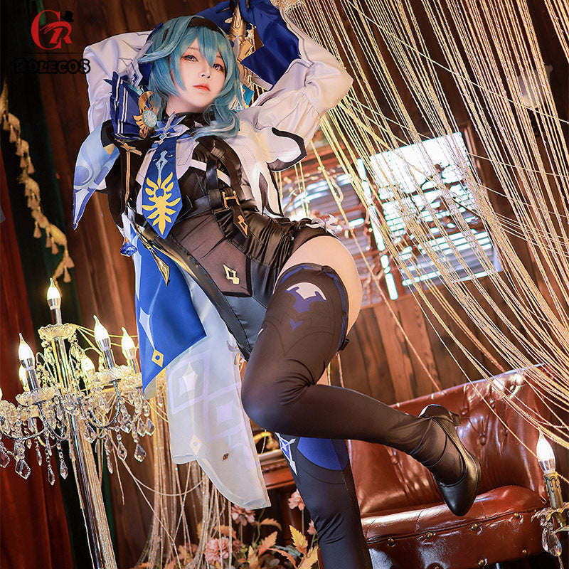 Genshin Impact cos dress smoke five star Eula Ura cosplay women's full dress
