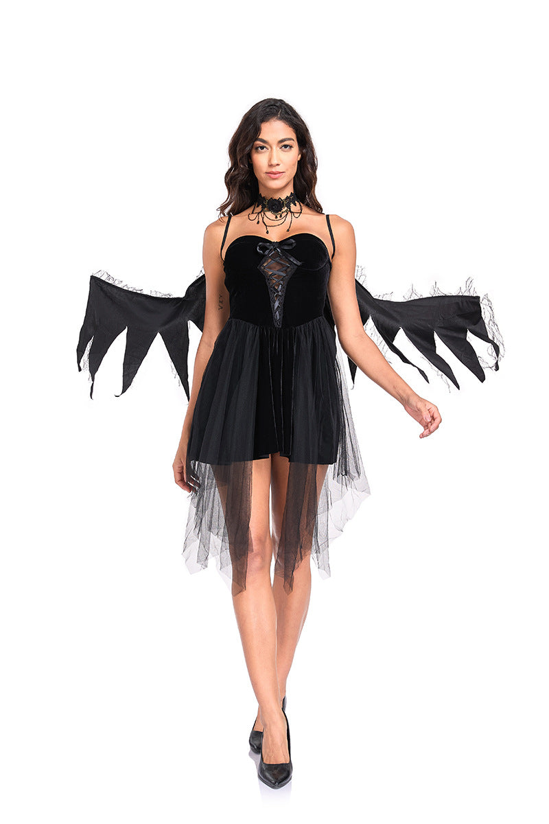 Angel of the Night New Movie Character Costume Halloween Role Play Devil Costume