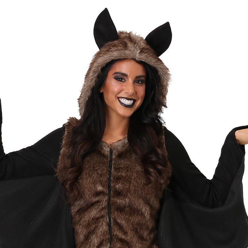 Halloween costume, women's cosplay, horror bat ghost costume, party performance costume