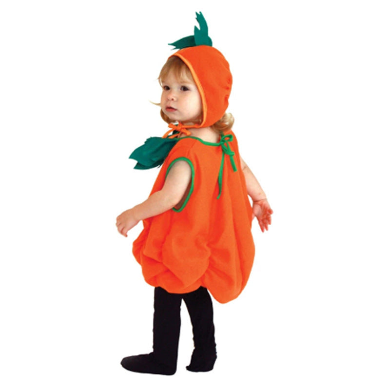 Children's Halloween Pumpkin Costume Baby Outfit Cosplay Cute Pumpkin Baby Costume