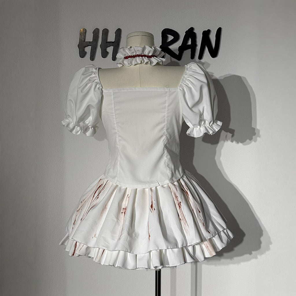 Halloween Costume Adult Horror Bloody Doll Gothic Zombie Outfit Women's Zombie Costume