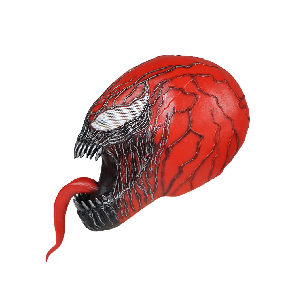 New full red venom spiderman cosplay avengers venom latex mask movie character headgear