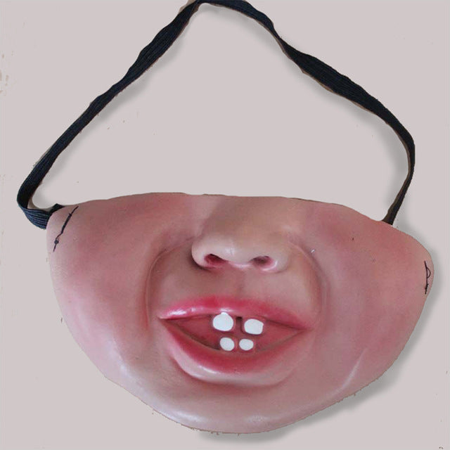 Funny Adult Party Mask Latex Clown Cosplay Half Face Horrible Scary Masks Masquerade Halloween Party Decor Halloween