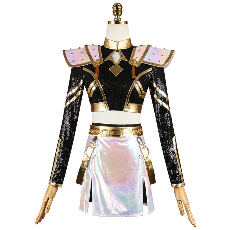 Kpop Witch Hunt cosplay costume Zoe Anime costume Rumi Song costume Mira Black Gold Song costume cosplay