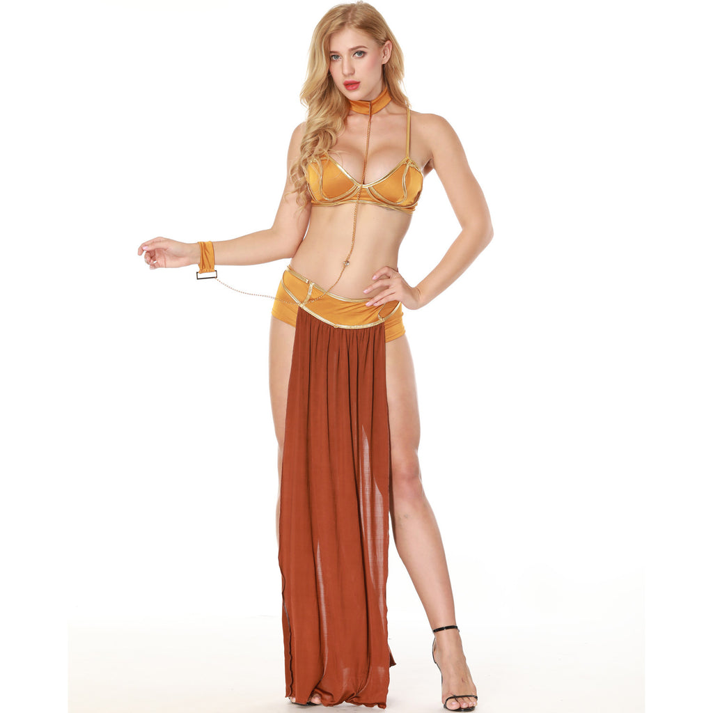 Halloween costume ladies' glamorous long skirt stage performance costume