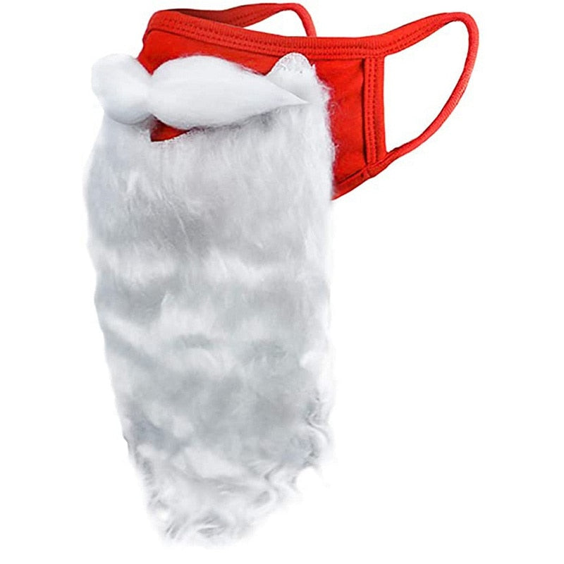 Santa Claus Protective Dust Christmas Party Mask Beard Christmas Mask  Funny Mask for Face Fashion Funny Dress Up Cosplay