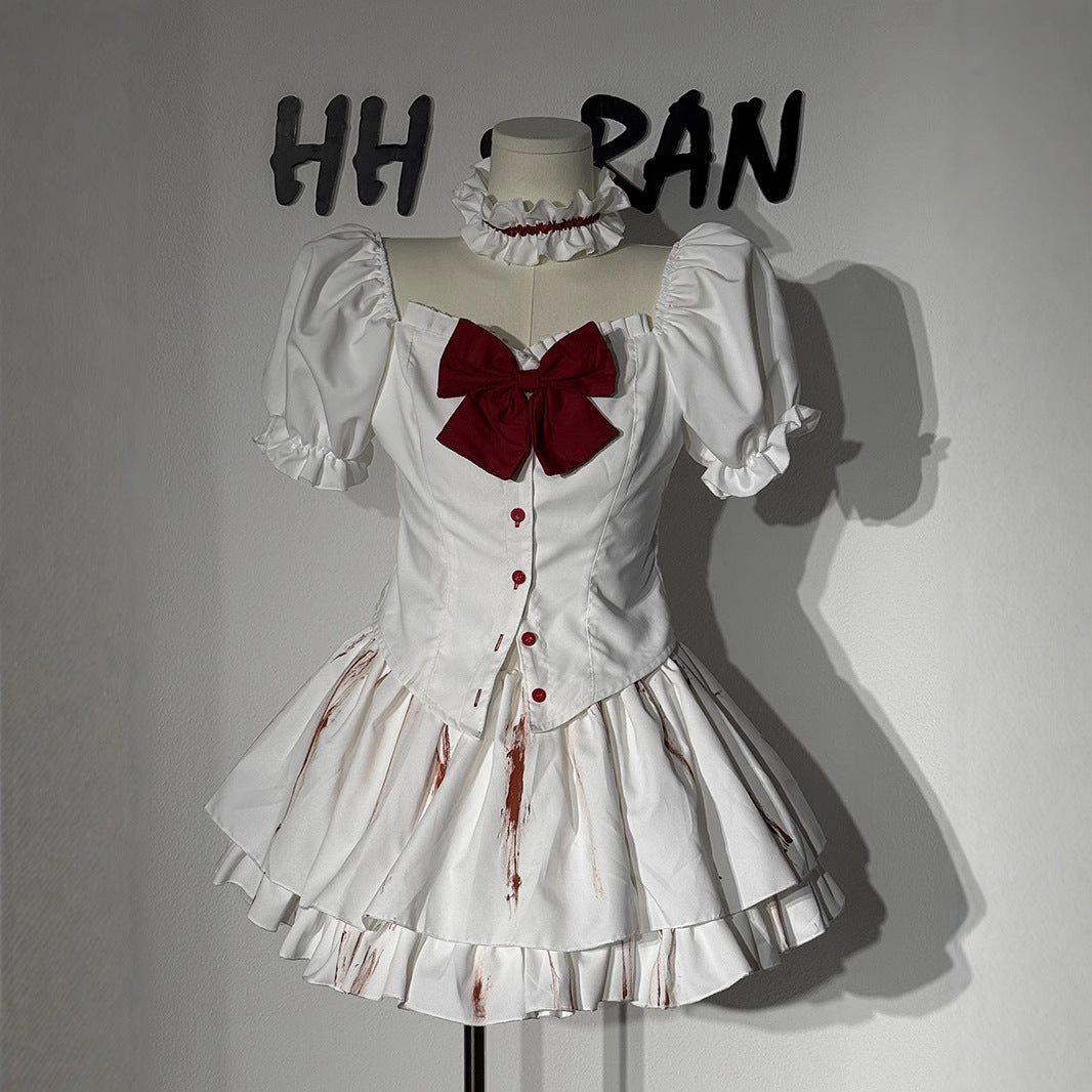 Halloween Costume Adult Horror Bloody Doll Gothic Zombie Outfit Women's Zombie Costume